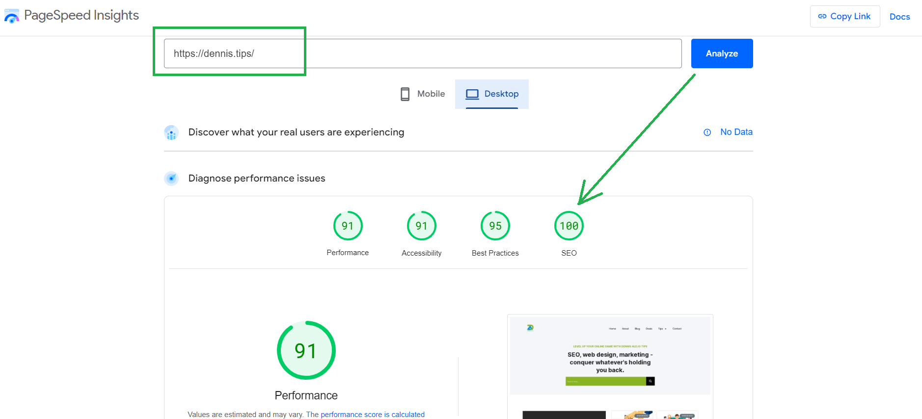 Score Web Page Understanding and Improving Your Website SEO Score - Dennis Alejo Tips