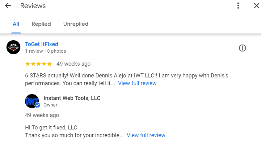 Reply to reviews